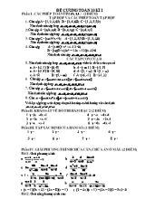 Đề cương Toán 10 Kì I